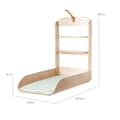 Miniatyrbillede 4 af 6: Vægmonteret og foldbart puslebord - ROBA - Naturtræ - Integrerede hylder - Minimalistisk design
