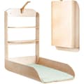 Miniatyrbillede 1 af 6: Vægmonteret og foldbart puslebord - ROBA - Naturtræ - Integrerede hylder - Minimalistisk design