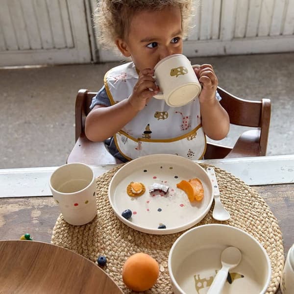 Little Mateys mausteisen oranssi lasten astiasto, Lassig