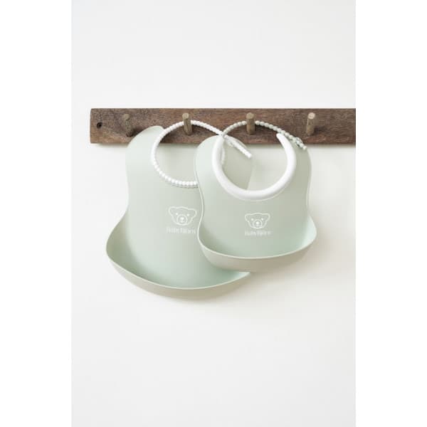 BabyBjörn Baby Bib -ruokalappu, 2 kpl, Powder Green