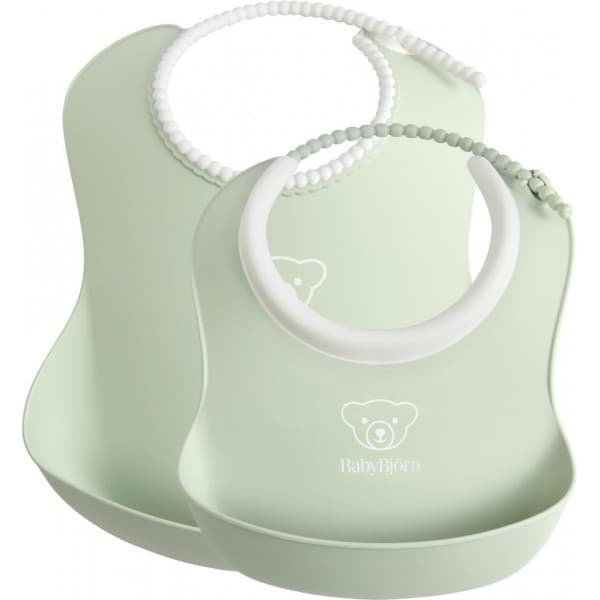 BabyBjörn Baby Bib -ruokalappu, 2 kpl, Powder Green