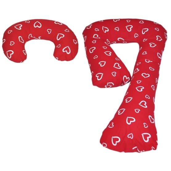 Gravidkudde - Set - Vit Hearts