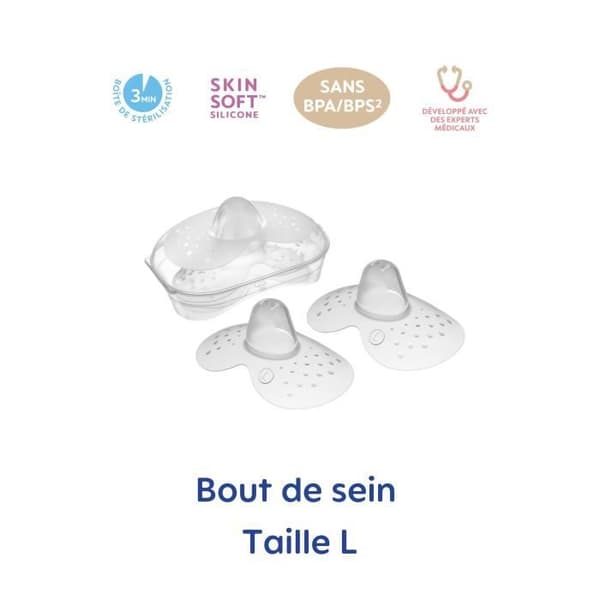 Mam Bout de Sein Size L - Silikon - BTE Sterilization X2