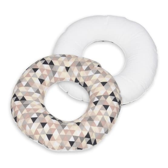 Kudde Munk - Beige Triangles - White