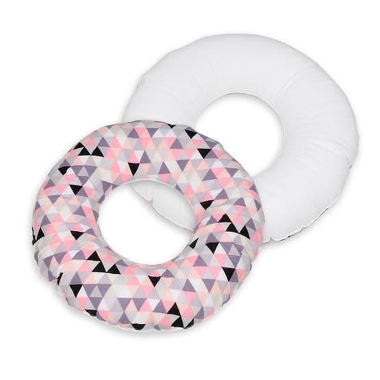 Kudde Munk - Pink Triangles - White