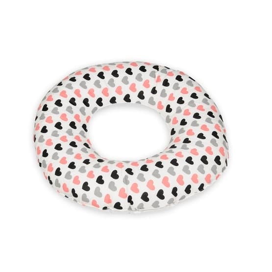 Kudde Munk - Pink-Black-Grey Hears - Valkoinen