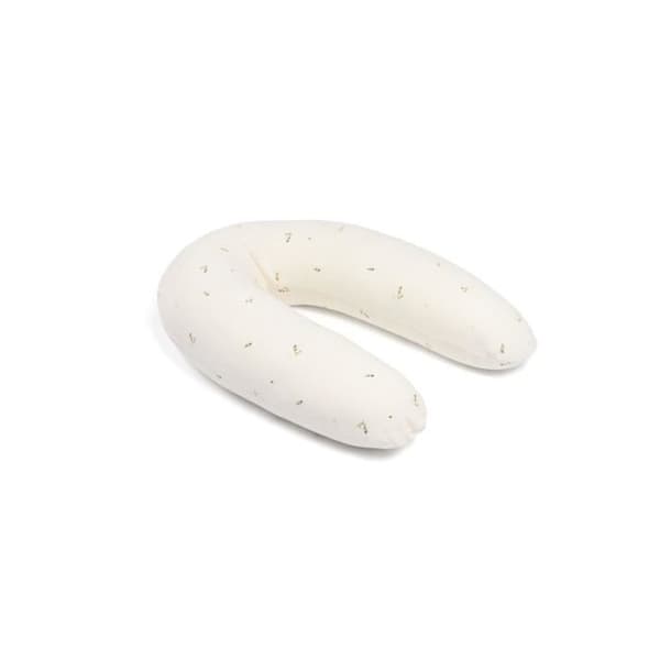 doomoo Twisty 2 i 1 graviditets- og ammepude - Ultra Comfort - Ultrafin mikroperlefyldning, creme