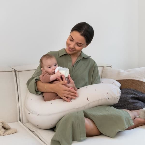 doomoo Buddy Gravid- och Amningskudde - Optimal Komfort för Mamma och Barn, Svampar