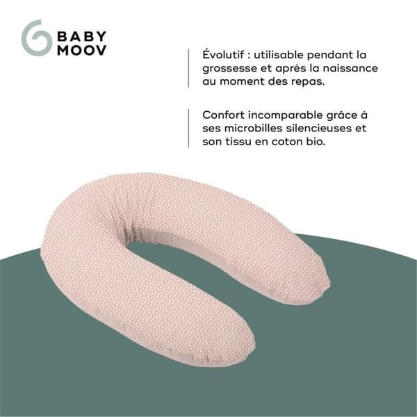 doomoo Gravidkudde och Amningskudde Buddy, Ultra Comfort, Oeko-Tex-certifierad, Cloudy Pink