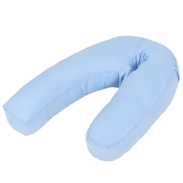 vidaXL J-formad gravidkudde 54x(36-43) cm blå