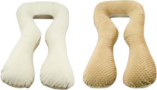 Gravidkudde 100% bomull 300 cm beige rutigt mönster cappuccino