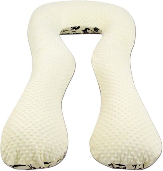 Äitiystyyny 100% puuvillaa 300 cm ruskea lehtikuvio beige