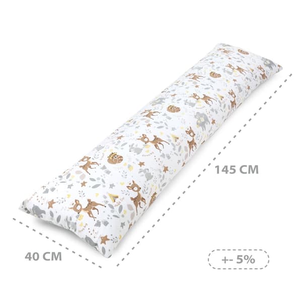 Sivuvuode tyynynpäällinen puuvillaa 40 x 145 cm - Tyynynpäällinen pitkänomaiselle tyynylle puuvillapeuraa