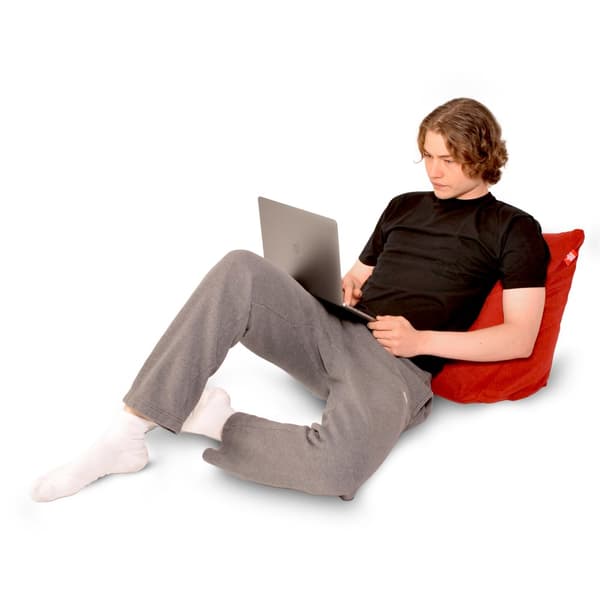 KOZYS Sækkestol Læsepude Kilepude Rygpude (med mikroperler, ergonomisk rygstøtte og nakkepude), forskellige farver, til børn og voksne