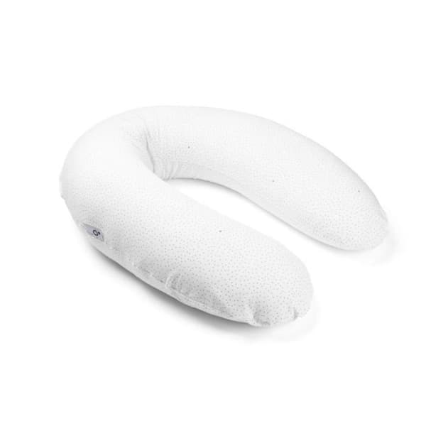 doomoo Buddy Gravid och amningskudde - Optimal komfort för mamma och baby, Silver Dots