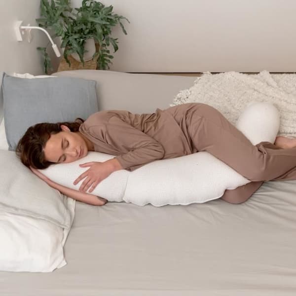 doomoo Buddy Maternity och Amningskudde - Optimal komfort för mamma och baby, Silver Dots