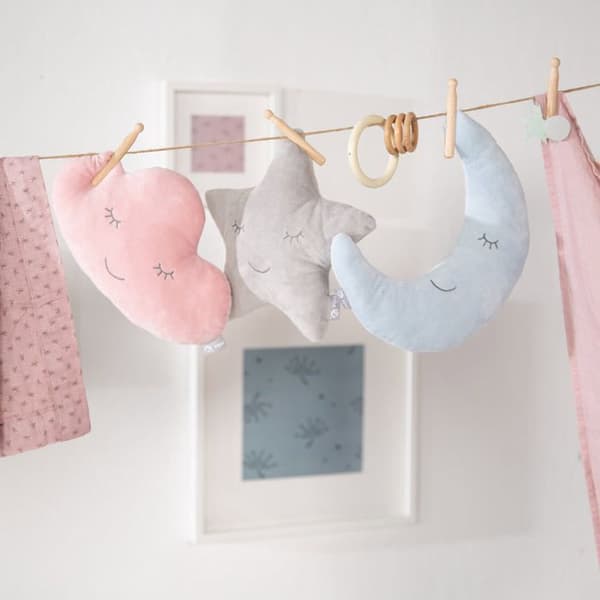 ROBA Style Cloud Kudde för barn - Rosa-Mauve - Baby Girl - 19x32x9cm