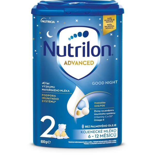 Nutrilon 2 Advanced God Natt efterföljande spädbarnsmjölk 6×800 g