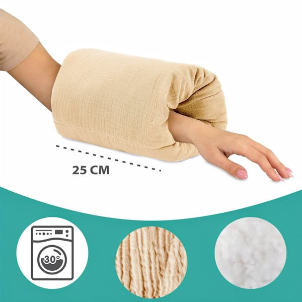 Ammepude muslin lille Amme- og ammepude til på farten 20 cm - Ammepude til armlæn og positioneringspude til babyarmlæn, ammepude lavet af vi