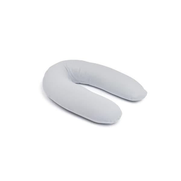 doomoo Twisty 2 in 1 Graviditets- och amningskudde - Ultra Comfort - Ultrafin mikropärlfyllning, grå