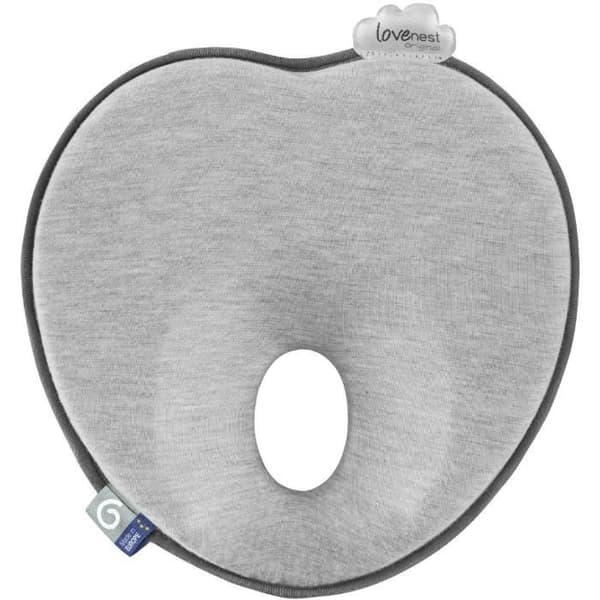 BABYMOOV Morfologiskt huvudstöd för baby Lovenest Original, Oeko-Tex certifierad ekologisk bomull, maskintvättbar, rökig