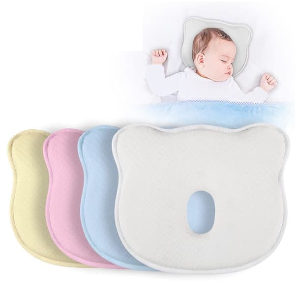Lollanda Babypillow, flathuvudsskydd, 100% bomull, andningsaktiv, mjuk, ergonomisk, för nyfödda och amning