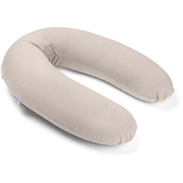 Graviditets- och amningskudde - DOOMOO - Buddy - Ultrakomfort - Oeko-Tex-certifierad - Corduroy Beige