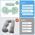 Miniatyrbillede 2 af 6: Lollanda Sideliggende pude, ammepude og graviditetspude – ergonomisk design med aftageligt og vaskbart pudebetræk