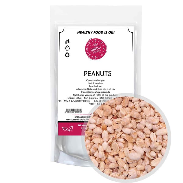 Ristede jordnødder - 1 kg uden salt. Jordnødder