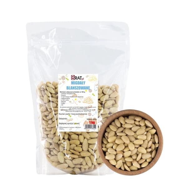 Blancherede mandler 1 kg