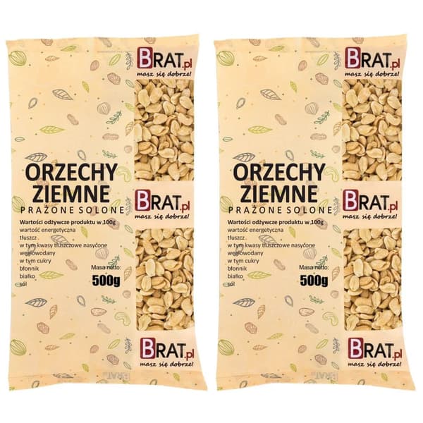 Rostade saltade jordnötter 1 kg (2 x 500 g)