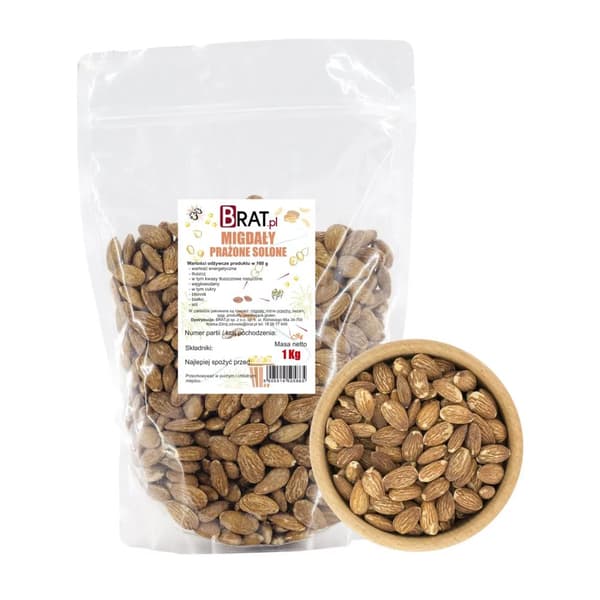 Ristede saltede mandler 1 kg