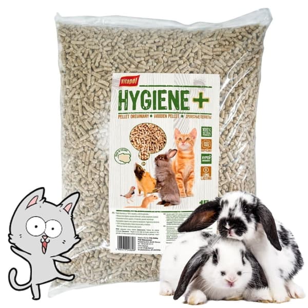 Puupelletit eläimille 15 l kissanhiekka