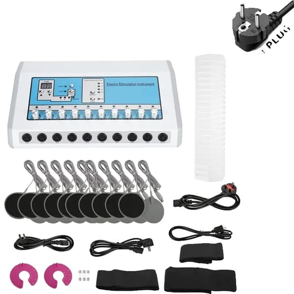 Elektrostimuleringsmaskine, 10 pulskanaler, justerbar intensitet,EU-stik
