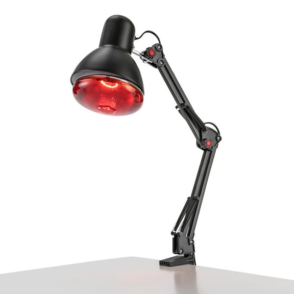 LED Infrarød Lys, Justerbar Klemme, Smertelindring, Holdbart Materiale,Klaver Sort