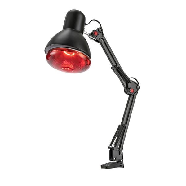 LED Infrarød Lys, Justerbar Klemme, Smertelindring, Holdbart Materiale,Klaver Sort