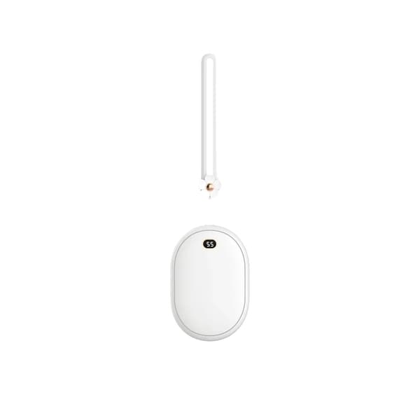 10000mAh Håndvarmer Power Bank, To-vejs Hurtig Opladning, Temperaturvisning,10000mAh, HVID