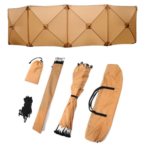 Vindbeskyttende skjold, vandtæt Oxford-materiale, bærbart design,Khaki