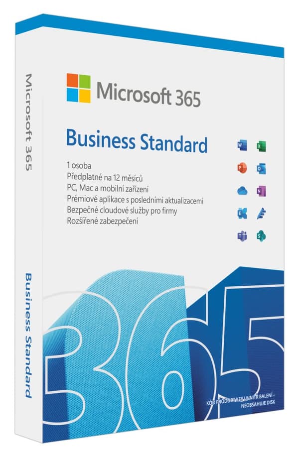 Microsoft 365 Business Standard CZ - předplatné na 1 rok