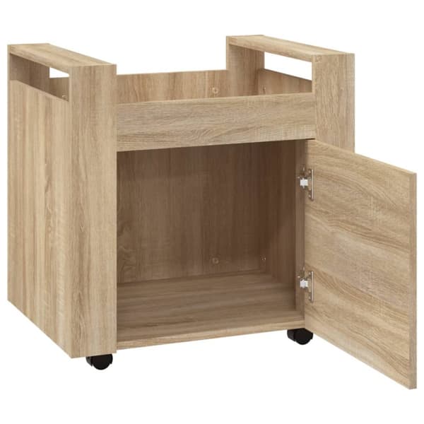 kontorvogn 60x45x60 cm konstrueret træ sonoma-eg