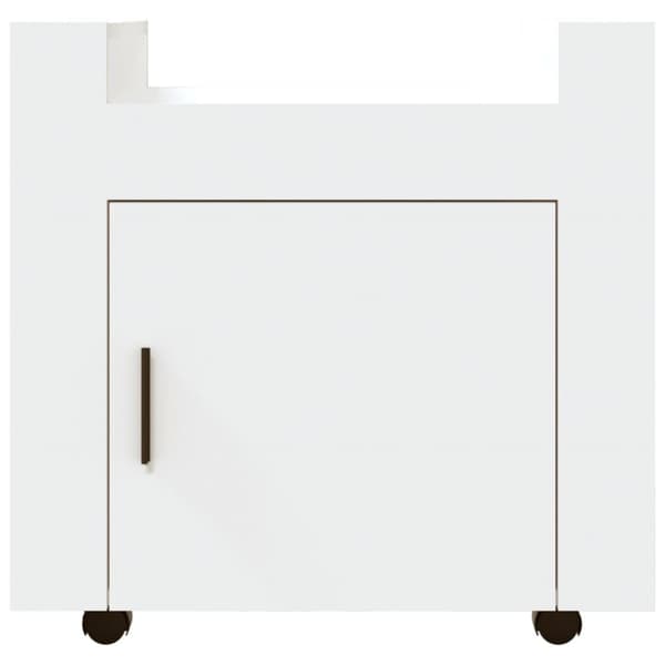 kontorvogn 60x45x60 cm konstrueret træ hvid