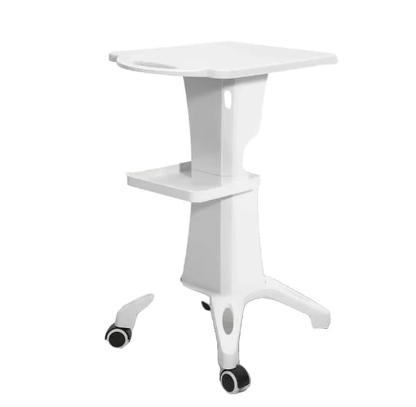 Skønhedssalon Spa Trolley Vogn, Høj Stærk ABS Materiale, 50 kg Belastningsevne, Dimensioner 37x45x72 cm,HVID