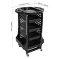 Miniatyrbillede 2 af 2: Salon Opbevaringsvogn, Moderne Design, 5 Hylder, Sort,Side to rammer