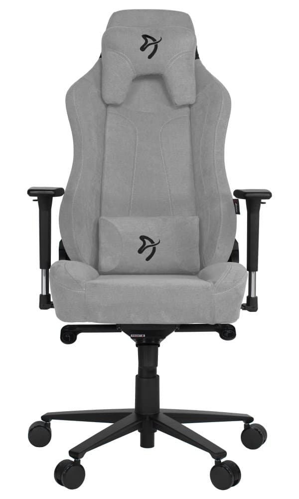 AROZZI herní židle VERNAZZA Soft Fabric Light Grey/ povrch Elastron/ světle šedá
