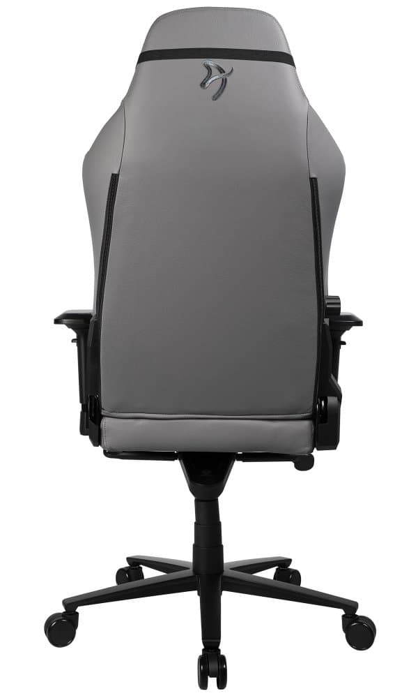 AROZZI herní židle PRIMO Full Premium Leather Anthracite/ 100% přírodní italská kůže/ světle šedá