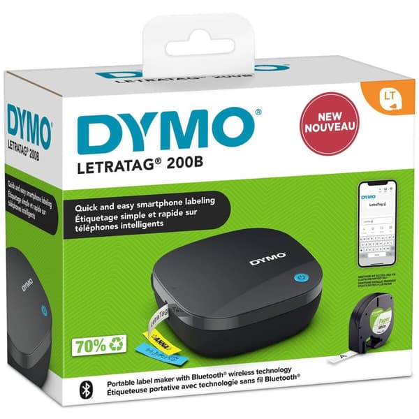 Kannettava elektroninen tarrakone Dymo LetraTag 200-B