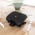 Miniatyrbilde 3 av 6: Fotstøtte TooQ TQFR0603-B Svart Justerbar