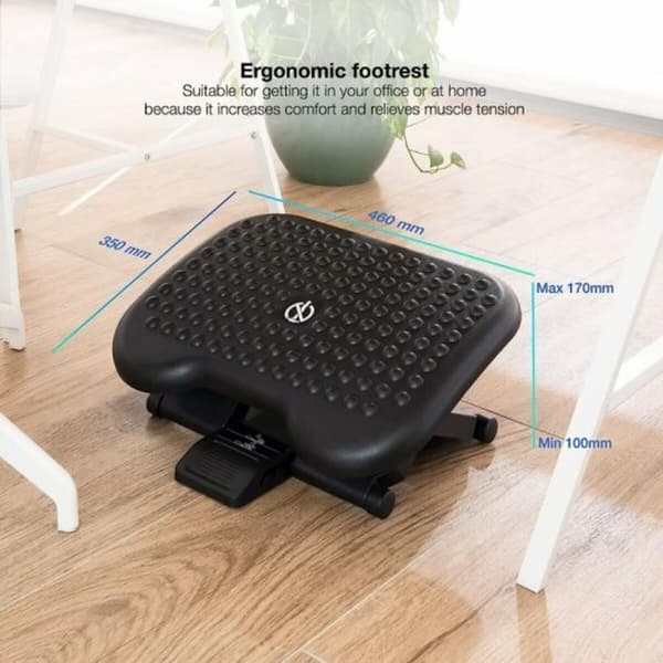 Fotstøtte TooQ TQFR0603-B Svart Justerbar