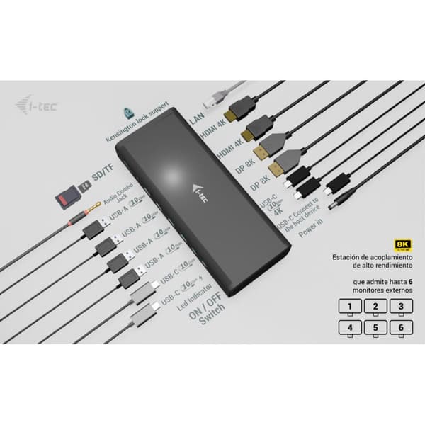 Latausasema i-Tec CA6MONITORDOCKPD