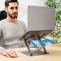 Miniatyrbillede 3 af 9: Fleksibel og justerbar støtte til bærbar computer Lastan InnovaGoods